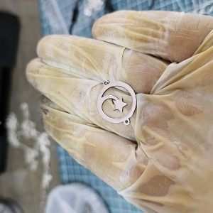 925 Ayar Gümüş Kişiye Özel bileklik altın renk