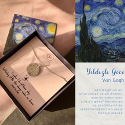 925 Ayar Gümüş Yıldızlı Gece Kolye