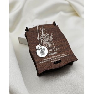 925 Ayar Gümüş Buket kolye, isime özel çiçek Kolye