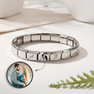 İtalyan Charm Çelik bileklik (Kişiselleştirilebilir)