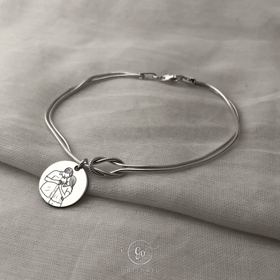 925 Ayar Gümüş Düğüm bileklik (bir adet) 925 Ayar Gümüş Düğüm bileklik (bir adet)