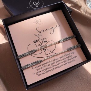 925 Ayar Gümüş Mors Bileklik  (Bir Adet)