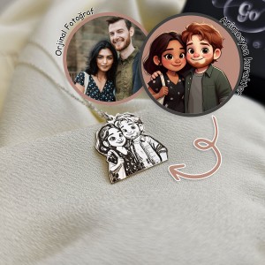 925 Ayar Gümüş Animasyon Karakter Kolye