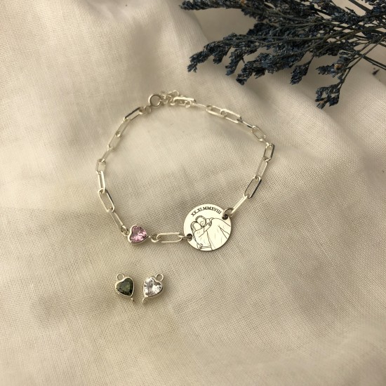 925 Ayar Gümüş Çizgisel Ataç Bileklik 925 Ayar Gümüş Çizgisel Ataç Bileklik