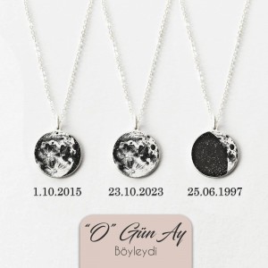 925 Ayar Gümüş Ay kolye (Tarihe Özel)