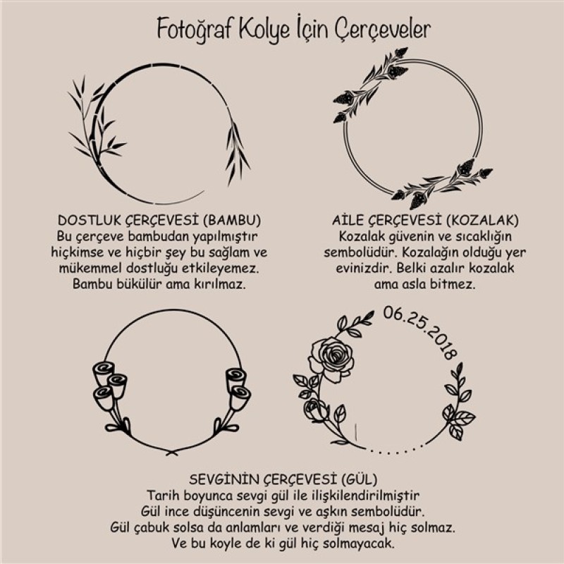 925 Ayar Gümüş Çerçeveli Kişiye Özel Çizgisel Harfli Kolye