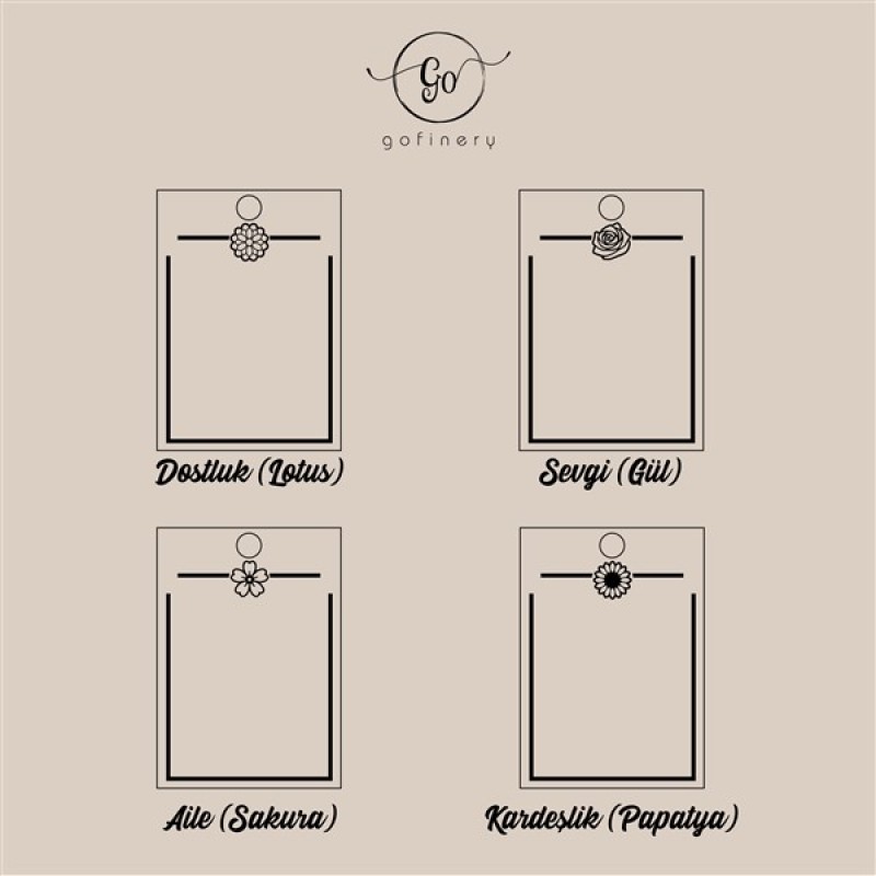 925 Ayar Gümüş Çerçeveli Kişiye Özel Çizgisel Kolye V3