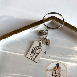 Çizgisel 2 harfli Anahtarlık (Bir adet) Çizgisel 2 harfli Anahtarlık (Bir adet)