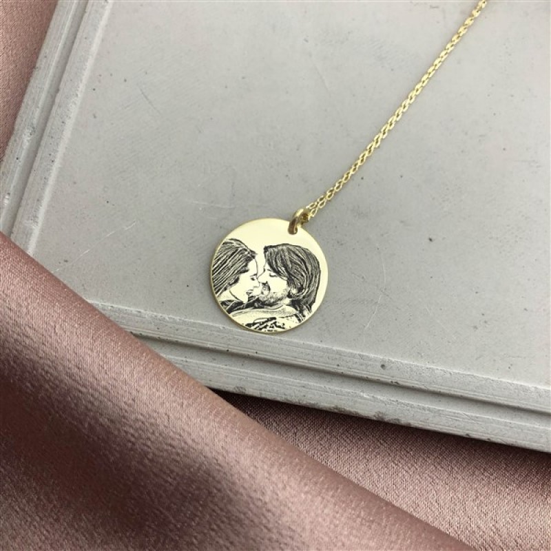 925 Ayar Gümüş Detaylı Fotoğraf Gümüş Kolye