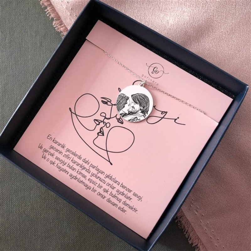 925 Ayar Gümüş Detaylı Fotoğraf Gümüş Kolye