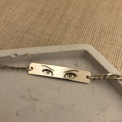 925 Ayar Gümüş Kişiye Özel Göz Bileklik 925 Ayar Gümüş Kişiye Özel Göz Bileklik