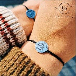 925 Ayar Gümüş Kişiye Özel (İki Adet) Çizgisel İpli Bileklik 925 Ayar Gümüş Kişiye Özel (İki Adet) Çizgisel İpli Bileklik