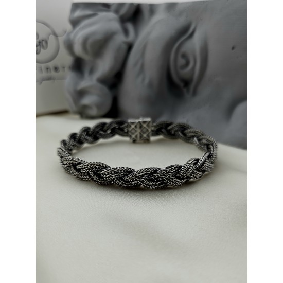 925 Ayar Gümüş  Örgü Bileklik 925 Ayar Gümüş  Örgü Bileklik