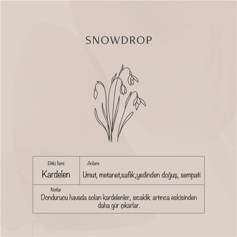 925 Ayar Gümüş Kardelen Çiçeği (Snowdrop) Kolye