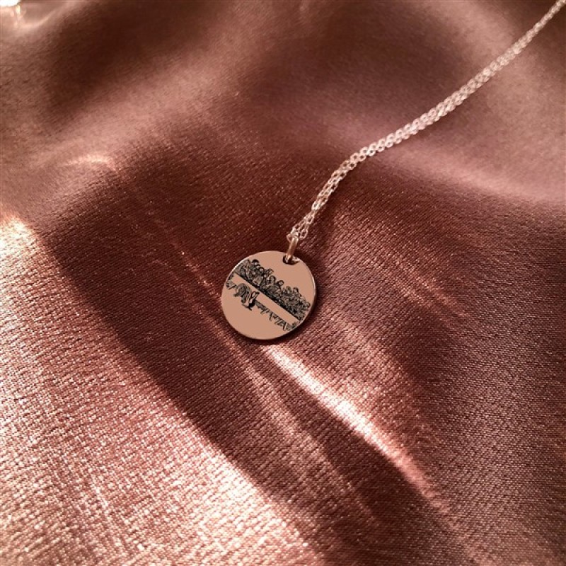 925 Ayar Gümüş Son Akşam Yemeği Kolye