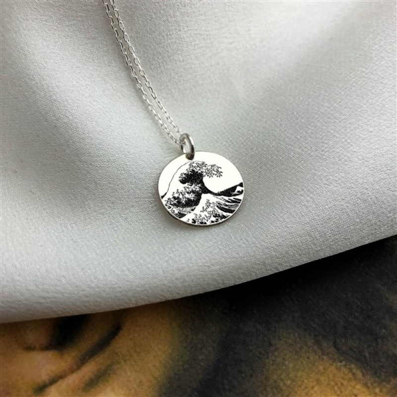 925 Ayar Gümüş The Great Wave Kolye