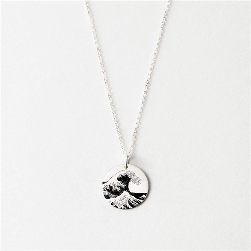 925 Ayar Gümüş The Great Wave Kolye