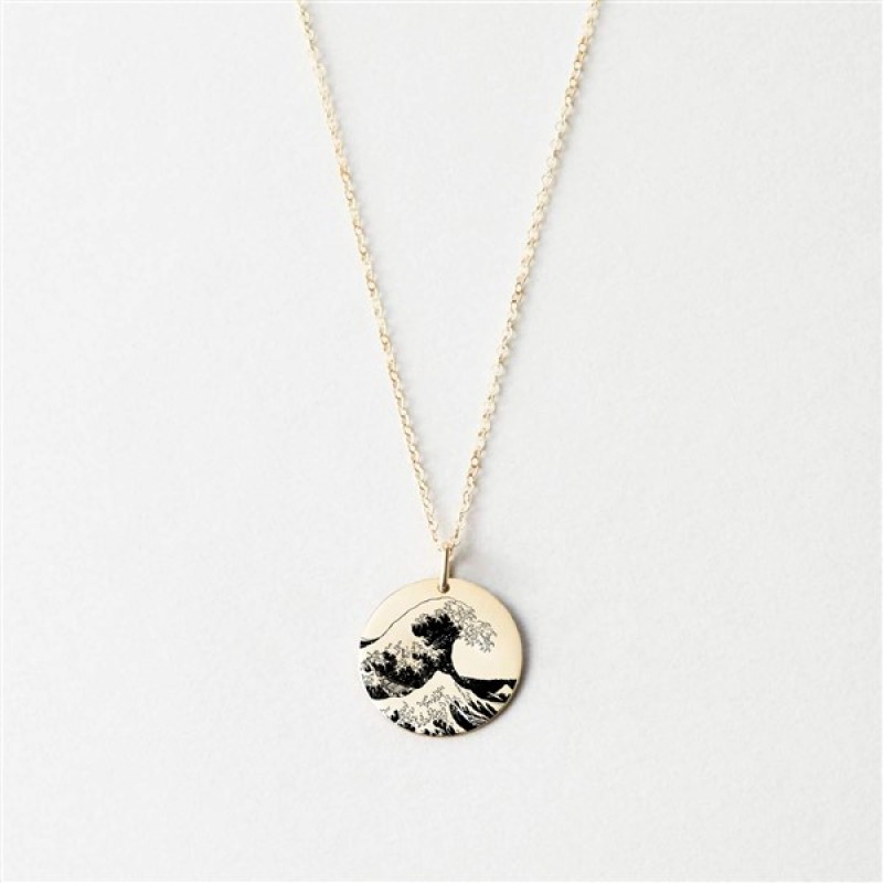 925 Ayar Gümüş The Great Wave Kolye