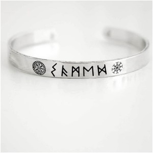 925 Ayar Gümüş Viking Kelepçe Bileklik